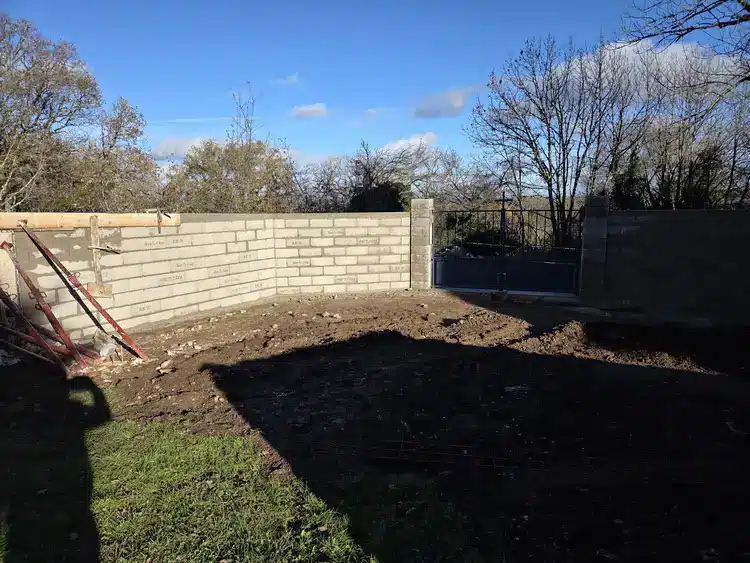 Construction mur parpaing