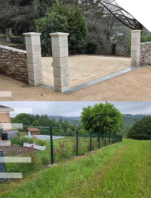 Pilier portail et cloture FIgeac