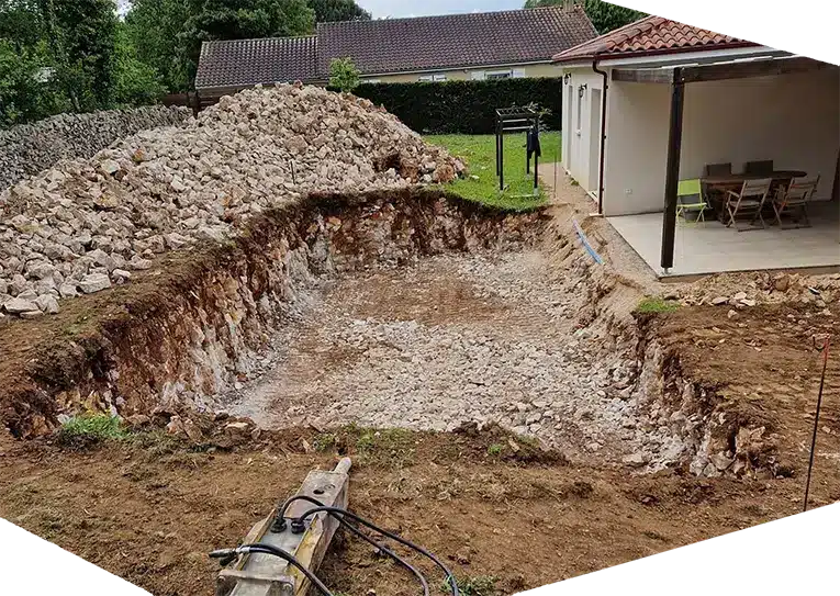 terrassement terrain maison piscine Figeac